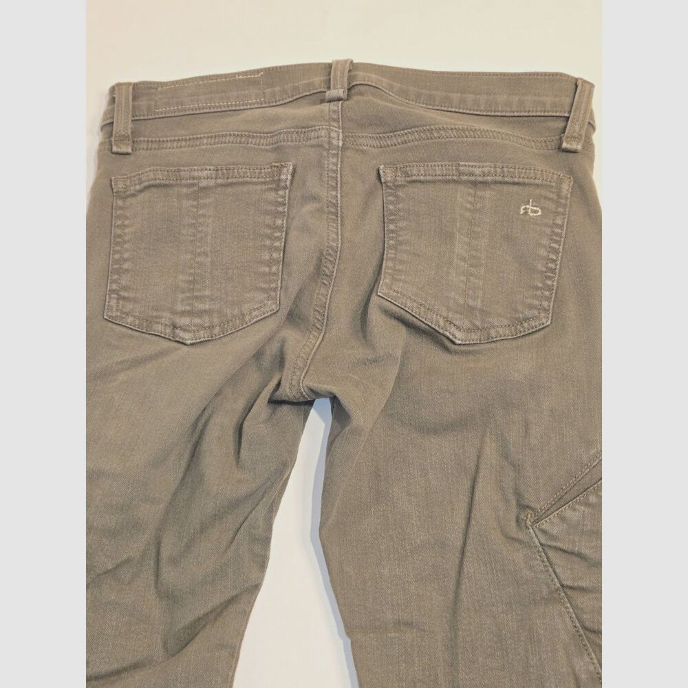 Rag & Bone/JEAN Skinny Cargo Moto Jeans | Women's Size 25 | Army Green - Picture 5 of 9